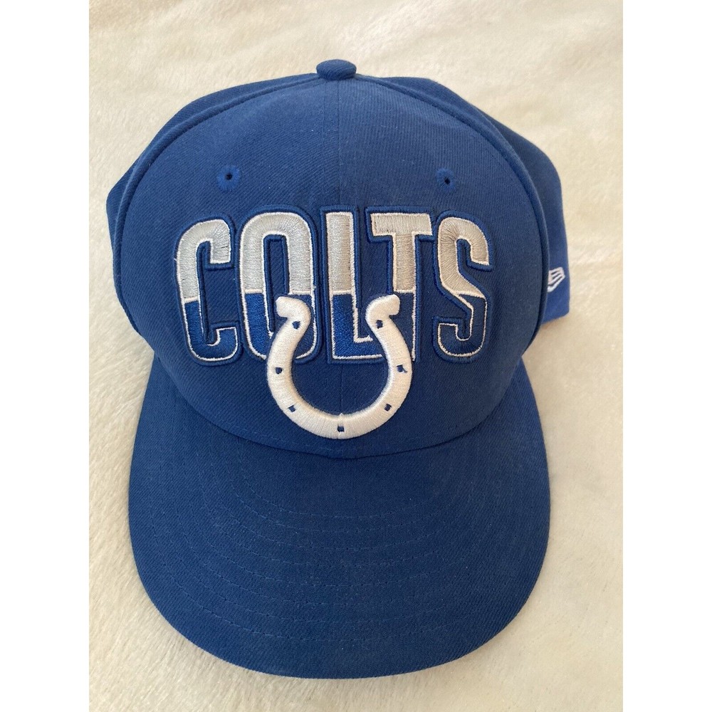 INDIANAPOLIS COLTS Blue NFL Hat Cap New Era Stretch Fit Fitted  7 1/2
